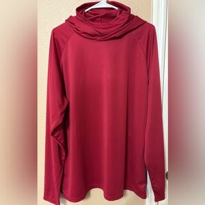 Unisex Lightweight Long Sleeve Top with Hood and Inner Turtle Neck NWOT